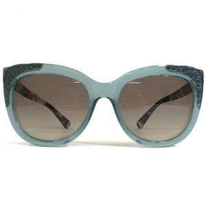 Coach Sunglasses HC8171 L152 5370D0 Clear Teal Blue Tortoise with Brown Lenses